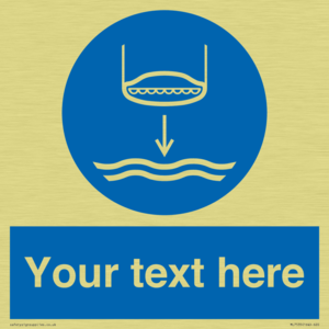 Custom Lower lifeboat to the water in launch sequence